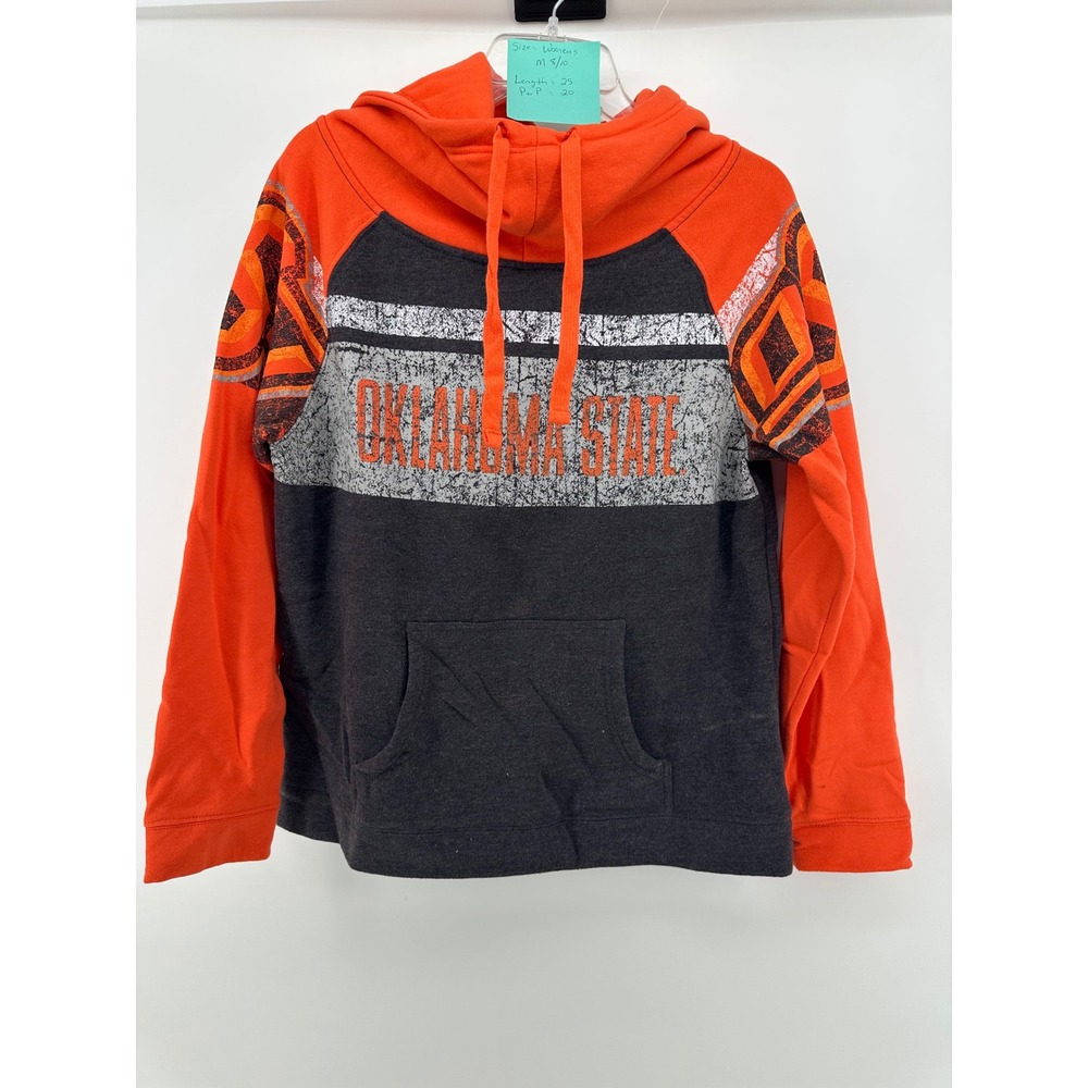 Rivalry Threads Oklahoma State Cowboys Hoodie Womens Medium Orange Grey Pullover